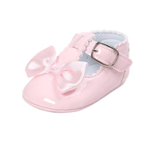 6 Colours Sweet Casual Baby Shoes Princess Girls Baby Kids Pu Leather Solid Crib Babe Infant Toddler Cute Bow Baby Shoes