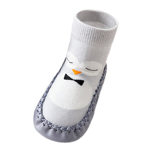 Baby Shoes Children Infant Cartoon Animal Thick Warm Socks Baby Gift Kids Indoor Floor Leather Sole Non-Slip Thick Towel Bebe