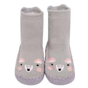 Baby Shoes Children Infant Cartoon Animal Thick Warm Socks Baby Gift Kids Indoor Floor Leather Sole Non-Slip Thick Towel Bebe