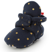 Load image into Gallery viewer, Newborn Baby Socks Shoes Boy Girl Star Toddler First Walkers Booties Cotton Comfort Soft Anti-slip Warm Infant Crib Shoes