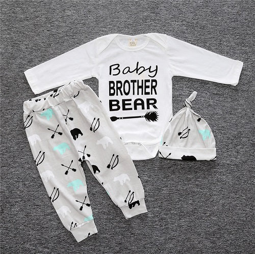 3 pcs/set 2019 Autumn children's clothing newborn girls' clothing sets cotton long-sleeved T-shirt+pants+headband clothes SY184