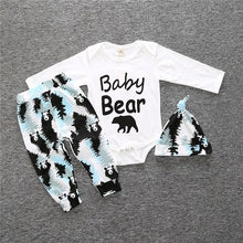 Load image into Gallery viewer, 3 pcs/set 2019 Autumn children&#39;s clothing newborn girls&#39; clothing sets cotton long-sleeved T-shirt+pants+headband clothes SY184