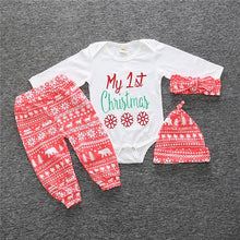 Load image into Gallery viewer, 3 pcs/set 2019 Autumn children&#39;s clothing newborn girls&#39; clothing sets cotton long-sleeved T-shirt+pants+headband clothes SY184