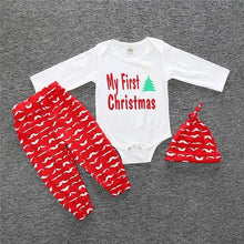 Load image into Gallery viewer, 3 pcs/set 2019 Autumn children&#39;s clothing newborn girls&#39; clothing sets cotton long-sleeved T-shirt+pants+headband clothes SY184