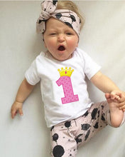 Load image into Gallery viewer, 1-8 Yrs Birthday Girls T Shirts Age Number Print Kids Girls Tee Tops Casual Baby Clothing Boys&#39; T-Shirts Summer Clothes Present