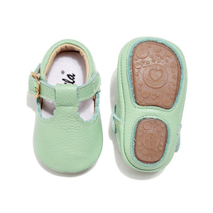 Baby Moccasins Princess Hard Sole First Walkers Toddler Girl Shoes Newborn Baby Girl Mary Jane Shoes Genuine Leather Baby T-bar