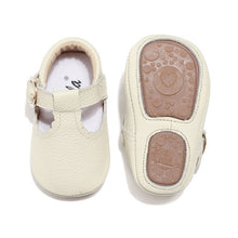 Load image into Gallery viewer, Baby Moccasins Princess Hard Sole First Walkers Toddler Girl Shoes Newborn Baby Girl Mary Jane Shoes Genuine Leather Baby T-bar