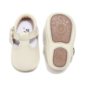 Baby Moccasins Princess Hard Sole First Walkers Toddler Girl Shoes Newborn Baby Girl Mary Jane Shoes Genuine Leather Baby T-bar