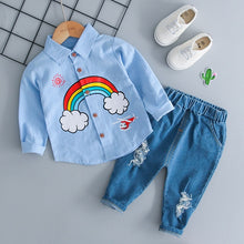 Load image into Gallery viewer, Boys&#39; Clothing Sets Children&#39;s Suit 2019 Summer New Boys Suits Summer CottO-Neck Giraffe Children&#39;s Suit Baby Two-piece Suits