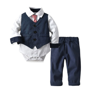 2019 New Boys' Cotton Infant Boys Clothing Children Long Sleeve Boys Clothes Cartoon infants Baby Kids Clothing Set Romper Pants