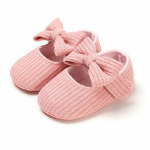 Load image into Gallery viewer, Newborn Baby Girls Shoes Pram Princess Soft Shoes with Knot-Bow  First Walkers