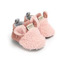 Load image into Gallery viewer, 3Solid Colors Warm Shoes Newborn Baby Girl Soft Sole Leather Crib  Anti-slip Sneaker Prewalker 0-18M