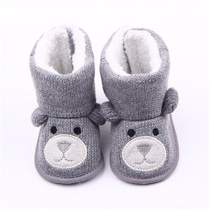 Baby Winter Boots Infant Toddler Newborn Cartoon Bear Shoes Girls Boys First Walkers Super Keep Warm Snowfield Booties Boot