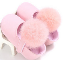 Load image into Gallery viewer, 0-18M Toddler Baby Girl Soft Plush Princess Shoes cute pom shoes Infant Prewalker New Born Baby Shoes for girls D15